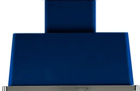 ILVE 40 in. Majestic Midnight Blue Wall Mount Range Hood with 600 CFM Blower, UAM100MB