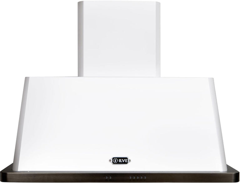 ILVE 40 in. Majestic White Wall Mount Range Hood with 600 CFM Blower, UAM100WH