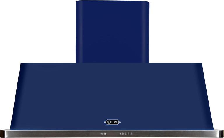 ILVE 48 in. Majestic Midnight Blue Wall Mount Range Hood with 600 CFM Blower, UAM120MB
