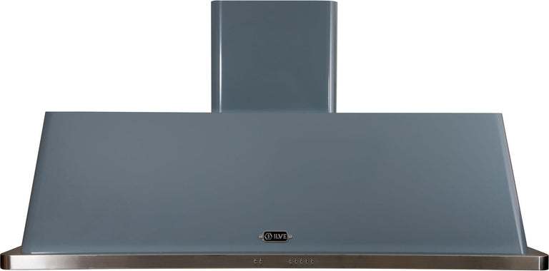 ILVE 60 in. Majestic Blue Grey Wall Mount Range Hood with 850 CFM Blower, UAM150GUE
