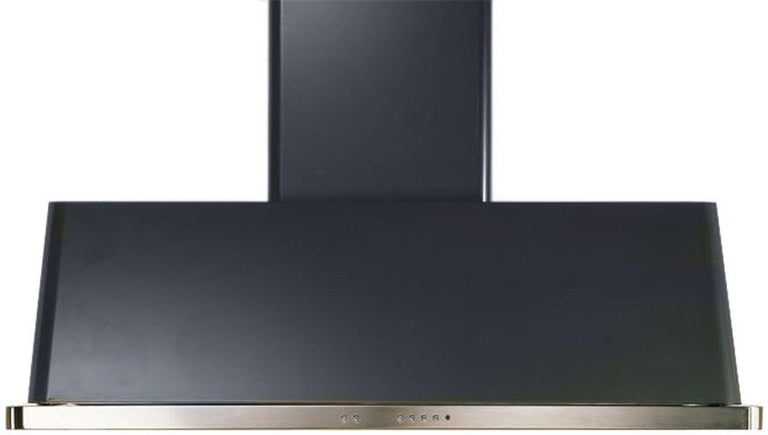 ILVE 60 in. Majestic Matte Graphite Wall Mount Range Hood with 600 CFM Blower, UAM150MG