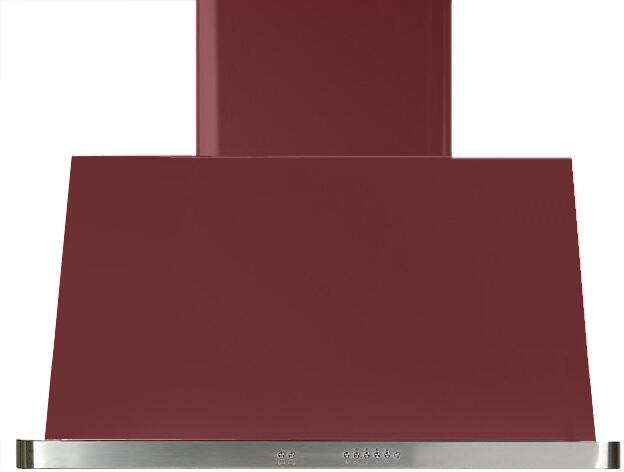 ILVE 36 in. Majestic Burgundy Color Wall Mount Range Hood with 600 CFM Blower, UAM90BU
