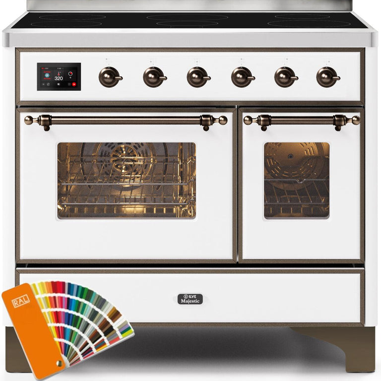 ILVE Majestic II 40" Induction Range in Custom RAL Color with Bronze Trim, UMDI10NS3RALB