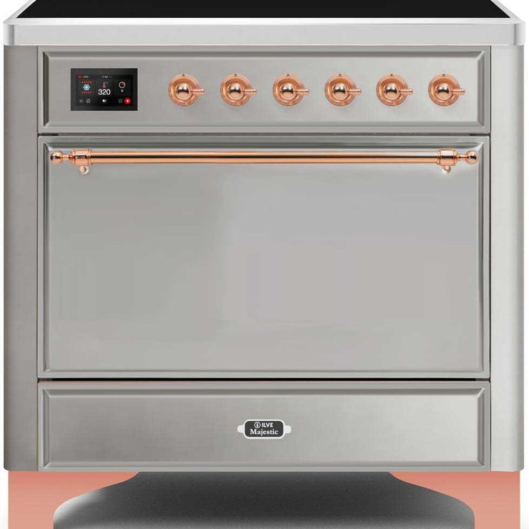 ILVE Majestic II 36" Induction Range in Stainless Steel with Copper Trim, UMI09QNS3SSP