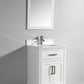 Vanity Art 24 in. Single Sink Vanity & Mirror - White, VA1024W