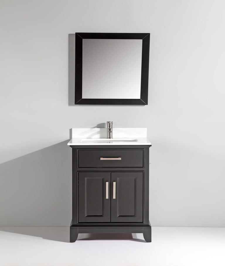 Vanity Art 30 in. Single Sink Vanity & Mirror - Espresso, VA1030E