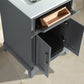 Vanity Art 30 in. Single Sink Vanity & Mirror - Grey, VA1030G