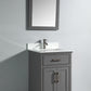 Vanity Art 30 in. Single Sink Vanity & Mirror - Grey, VA1030G