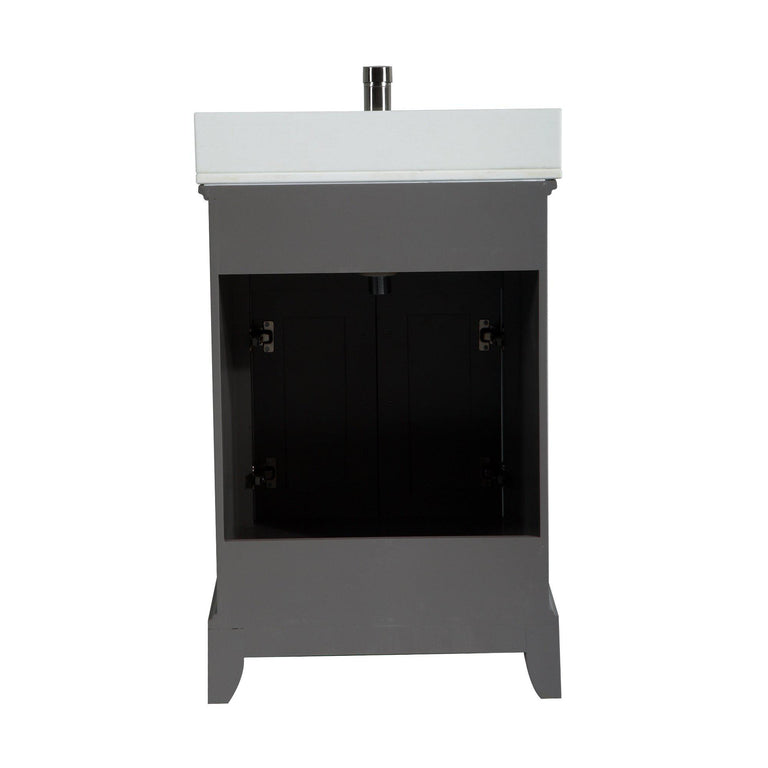 Vanity Art 30 in. Single Sink Vanity & Mirror - Grey, VA1030G