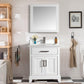 Vanity Art 30 in. Single Sink Vanity & Mirror - White, VA1030W