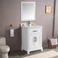 Vanity Art 30 in. Single Sink Vanity & Mirror - White, VA1030W