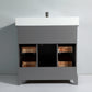 Vanity Art 36 in. Single Sink Vanity & Mirror - Grey, VA1036G