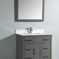 Vanity Art 36 in. Single Sink Vanity & Mirror - Grey, VA1036G