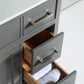 Vanity Art 36 in. Single Sink Vanity & Mirror - Grey, VA1036G