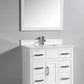 Vanity Art 36 in. Single Sink Vanity & Mirror - White, VA1036W