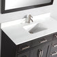 Genoa 48 in. W x 22 in. D x 36 in. H Vanity in Espresso with Single Basin Vanity Top in White Phoenix Stone and Mirror