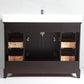 Genoa 48 in. W x 22 in. D x 36 in. H Vanity in Espresso with Single Basin Vanity Top in White Phoenix Stone and Mirror
