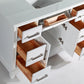 Genoa 48 in. W x 22 in. D x 36 in. H Vanity in White with Single Basin Vanity Top in White Phoenix Stone and Mirror