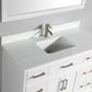 Genoa 48 in. W x 22 in. D x 36 in. H Vanity in White with Single Basin Vanity Top in White Phoenix Stone and Mirror