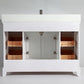 Genoa 48 in. W x 22 in. D x 36 in. H Vanity in White with Single Basin Vanity Top in White Phoenix Stone and Mirror