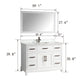 Vanity Art Vanity Set With White Stone Top, White, Standard Mirror, 60"
