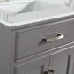 Genoa 60 in. W x 22 in. D x 36 in. H Bath Vanity in Grey with Vanity Top in White with White Basin and Mirror