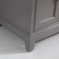 Genoa 60 in. W x 22 in. D x 36 in. H Bath Vanity in Grey with Vanity Top in White with White Basin and Mirror