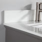 Genoa 60 in. W x 22 in. D x 36 in. H Bath Vanity in Grey with Vanity Top in White with White Basin and Mirror