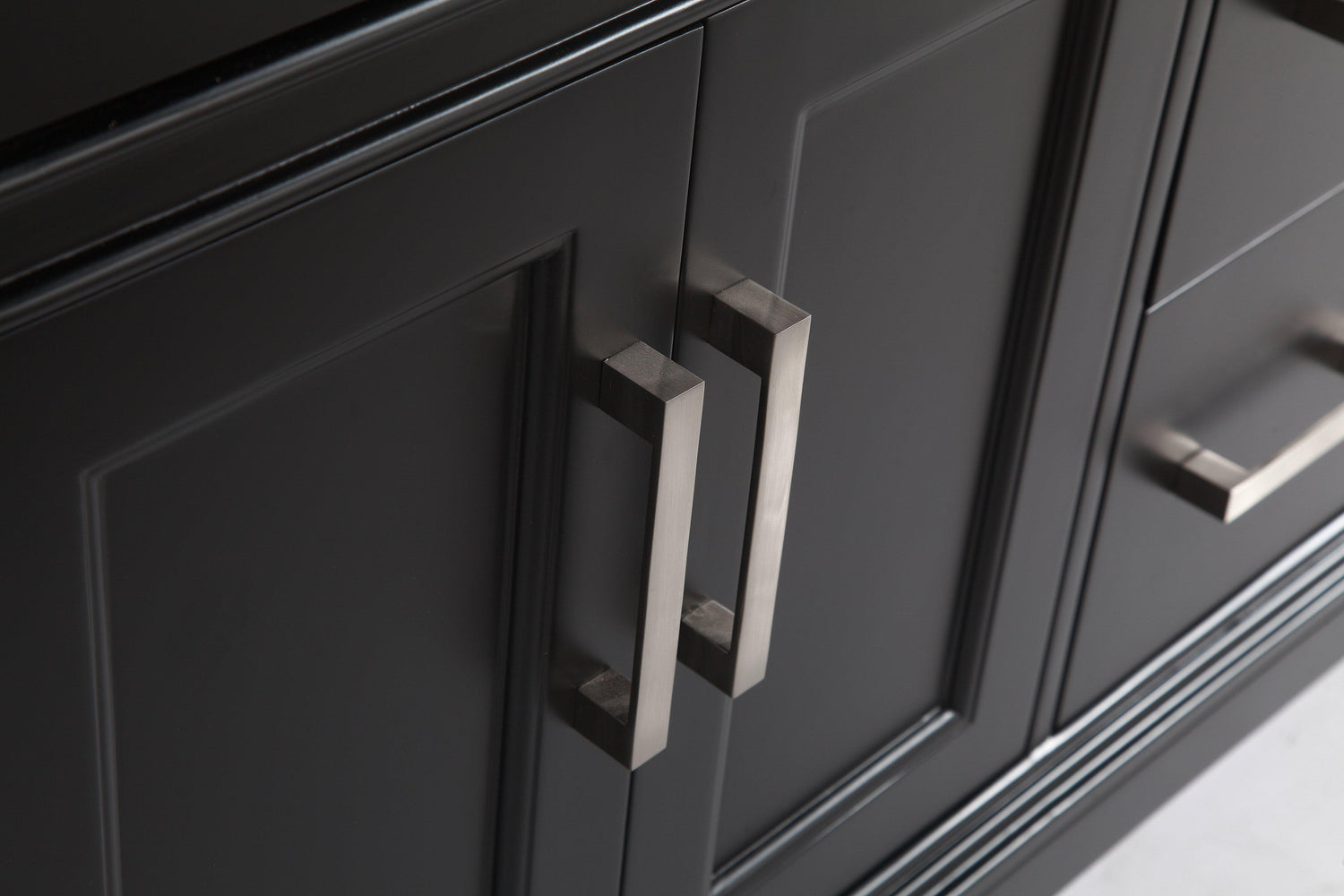 Vanity Art Vanity Set With White Stone Top, Espresso, Standard Mirror, 60"