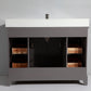 Vanity Art Vanity Set With White Stone Top, Gray, Standard Mirror, 60"