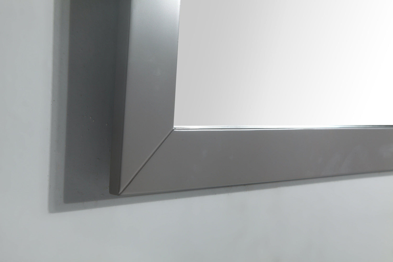 Vanity Art Vanity Set With White Stone Top, Gray, Standard Mirror, 60"