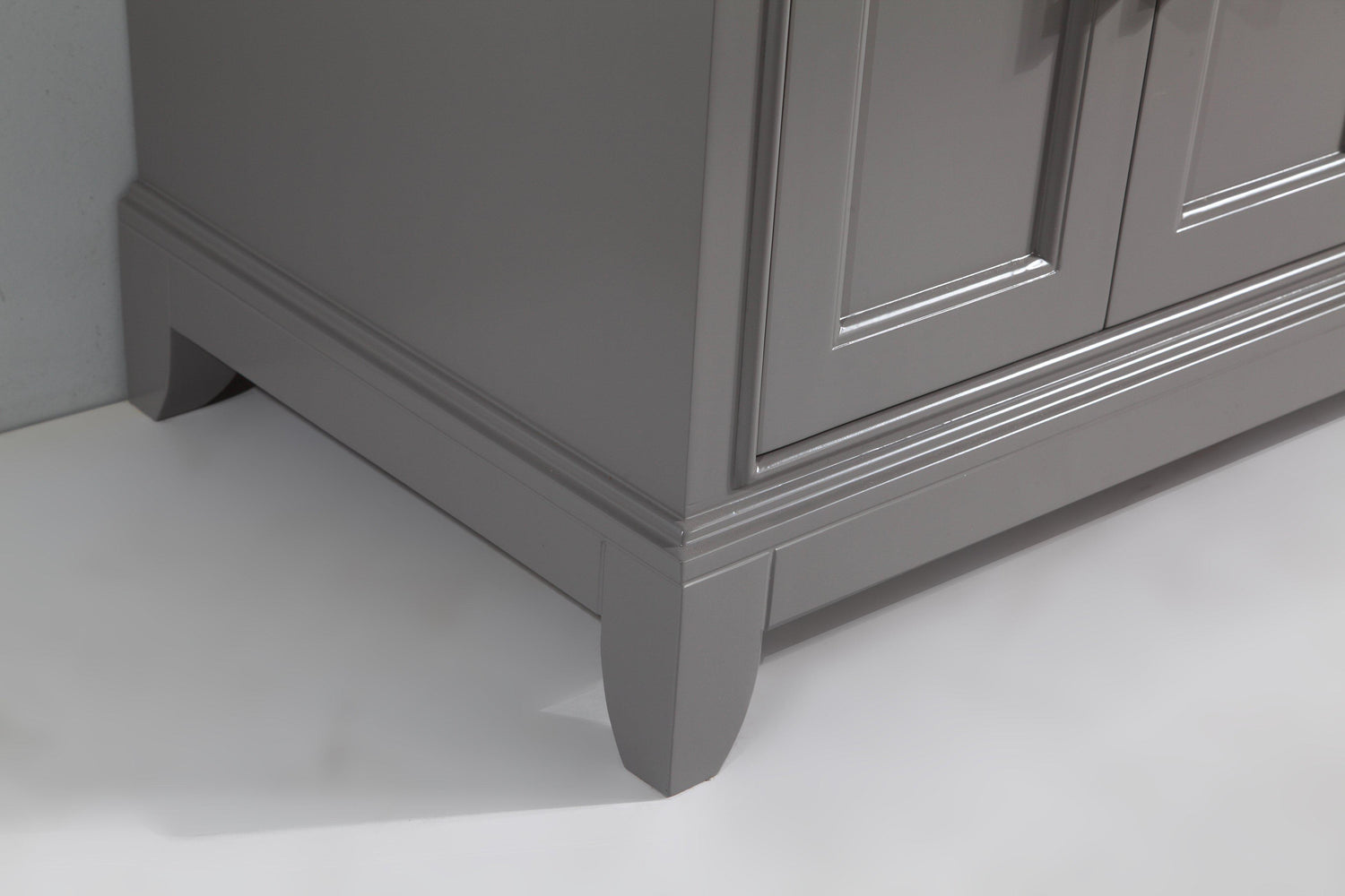 Vanity Art Vanity Set With White Stone Top, Gray, Standard Mirror, 60"