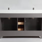 Vanity Art 72 in. Double Sink Vanity & Mirror - Grey, VA1072DG