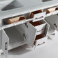 Vanity Art 72 in. Double Sink Vanity & Mirror - White, VA1072DW