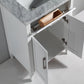 Vanity Art 24 in. Single Sink Vanity in Carrara Marble & Mirror - White, VA2024-W