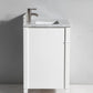 Vanity Art 24 in. Single Sink Vanity in Carrara Marble & Mirror - White, VA2024-W