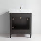 Vanity Art 30 in. Single Sink Vanity in Carrara Marble & Mirror - Espresso, VA2030-E