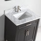 Vanity Art 30 in. Single Sink Vanity in Carrara Marble & Mirror - Espresso, VA2030-E