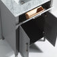 Vanity Art 30 in. Single Sink Vanity in Carrara Marble & Mirror - Grey, VA2030-G