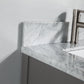 Vanity Art 30 in. Single Sink Vanity in Carrara Marble & Mirror - Grey, VA2030-G