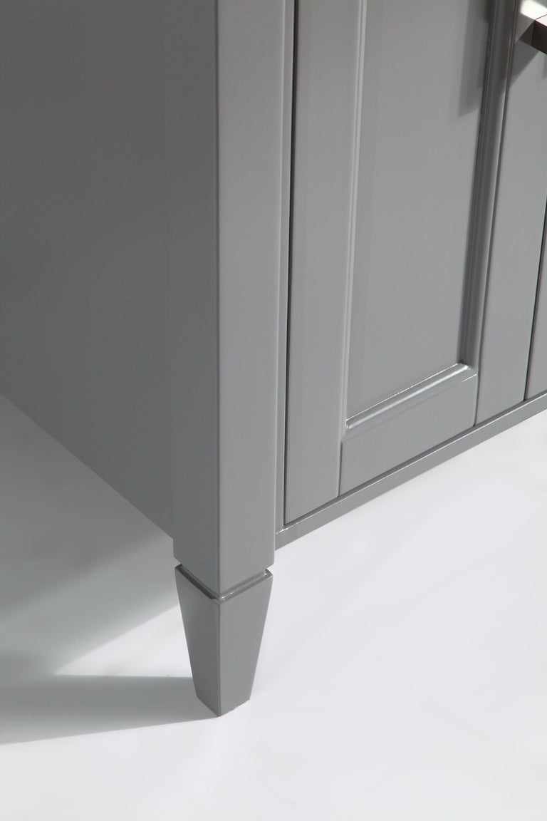Vanity Art 30 in. Single Sink Vanity in Carrara Marble & Mirror - Grey, VA2030-G