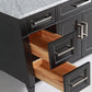 Vanity Art 48 in. Single Sink Vanity in Carrara Marble & Mirror - Espresso, VA2048-E