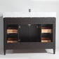 Vanity Art 48 in. Single Sink Vanity in Carrara Marble & Mirror - Espresso, VA2048-E