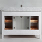 Vanity Art 48 in. Single Sink Vanity in Carrara Marble & Mirror - White, VA2048-W