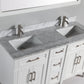 Vanity Art 60 in. Double Sink Vanity in Carrara Marble & Mirror - White, VA2060DW