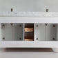 Vanity Art 60 in. Double Sink Vanity in Carrara Marble & Mirror - White, VA2060DW