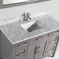 Vanity Art 60 in. Single Sink Vanity in Carrara Marble & Mirror - Grey, VA2060G