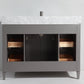 Vanity Art 60 in. Single Sink Vanity in Carrara Marble & Mirror - Grey, VA2060G