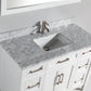 Vanity Art 60 in. Single Sink Vanity in Carrara Marble & Mirror - White, VA2060W