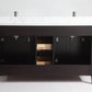 Vanity Art 72 in. Double Sink Vanity in Carrara Marble & Mirror - Espresso, VA2072D-E